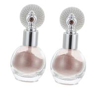 OFFIGAM 2piezas Pulverizador De Polvo Iluminador Frasco De Perfume Resistente Ligero Adecuado Para Rostro Cuerpo Cabello Sin Aceite Talco