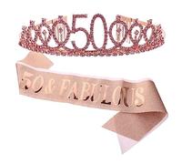 OFFIGAM 2piezas Sash y De Cumpleaños Para Años Decoración De Fiesta Letra Brillante y Diseño Elegante Para Celebraciones y Cumpleaños Especiales