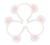OFFIGAM 3 Diademas de Oso para Mujer y Niñas, de Tejido Flexible Orejas de Oso, Diseño de Dibujos Animados, Ideales para Lavarse la Cara y Fiestas de Cosplay, Pack de 3
