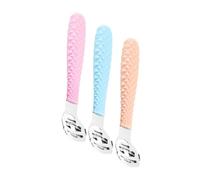 OFFIGAM 3 Herramientas para Eliminar Piel Muerta Pies, Recortador de Pie Compacto, Raspador de Durezas, Uso Profesional y Doméstico, Colores Azul Claro, Champán y Rosa, Accesorios