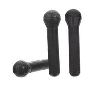 OFFIGAM 3 Piezas Juguete de micrófono de simulación. Auriculares Falsos Juguetes de micrófono Karaoke microfono micrófono Juguetes educativos Juguetes de Karaoke Abdominales Black