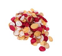 OFFIGAM 300 Pétalos De Rosa Artificiales Para Decoración Romántica: Centros De Mesa, Confeti, Flores Artificiales Para Esparcir, Seda Sintética En Naranja Quemado Y Rojo Oscuro Para Bodas