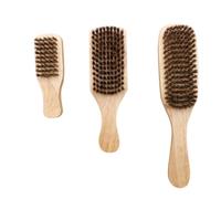 OFFIGAM 3piezas Cepillos Doble Cara Para Cuidado De Barba Cepillo De Limpieza y Champú Para Hombres Kit De Aseo Masculino Cerdas Naturales