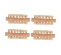 OFFIGAM 4 Piezas Cepillo de Uñas de Doble Cara de de para Manicura y Pedicura Herramienta de Limpieza y Exfoliación para Manos y Pies para Cutículas y Suciedad Uñas