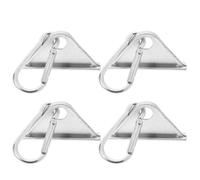 OFFIGAM 4 Piezas Gancho Móvil para Ranura T, Gancho Deslizante Triangular de Aluminio Plata, Fácil Instalación, para Perfil de Extrusión de Aluminio, Accesorios de Almacenamiento