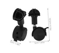 OFFIGAM 4 Piezas Ruedas Giratorias de Plástico para Silla y Muebles Negras con Rodamiento de para Fácil Instalación y Reducción de para Sillas de Oficina Armarios y Estanterías