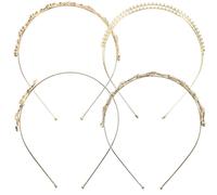 OFFIGAM 4piezas Diademas De Rincón Brillante Rhinestones Para Novias Adorno Romántico Para Bodas y Fiestas Accesorios Elegantes Para Mujeres