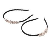 OFFIGAM Accesorio Cabello 2 Diademas para Mujer Cómodo y Elegante y Gemas de Imitación Flores de Aleación Adecuado para Bodas y Recepciones en Jardín