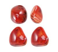 OFFIGAM Ágata Natural Bandeada Pequeña 4 Piezas Pulidas para Piedras de Palma y Decoración, Piedra Curativa Irregular para Meditación y Alivio, Tamaño 2-3 Cm, Color Color Aleatorio