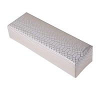 OFFIGAM Almohada de Manicura de Cuero Blanco Resistente al Agua y Antideslizante, Apoya Manos Portátil para Mesa de Trabajo en Salones de Belleza de Uñas