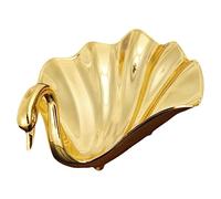 OFFIGAM Bandeja Metálica Dorada Multifuncional para Servir Snacks y Joyas Bandeja Decorativa para Frutas y Dulces Ligera y Duradera para Reuniones