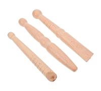 OFFIGAM Bastones de Acupresión de Madera Natural, Set de 3 Unidades, Portátiles y Multifunción para Masaje de Pies, Cuello, Espalda y Relajación Hogar y Viajes