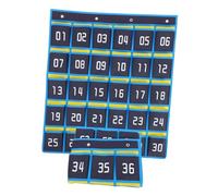 OFFIGAM Bolsa de Almacenamiento Colgante para Teléfonos Móviles Organizador de Aula con Numerados Espacio y Facilita la Organización Clases y Reuniones Color Azul