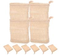 OFFIGAM Bolsas Exfoliantes Color Aleatorio 10 de Jabón de Ramio Hechas, Cuerda para Colgar, Producción Rápida de y Secado Rápido, para Ducha