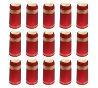 OFFIGAM Cápsulas Termorretráctiles Boca Recta de Pvc 100 Tapa de Botella Roja para Botellas de Vino para Uso en Casa o Tienda de Vinos