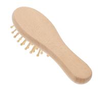 OFFIGAM Cepillo de Masaje Cabelludo de Madera Mini Cepillo Desenredante Portátil para Cabello Rizado Masajeador Compacto para Cabelludo Antiestático para Tipo de Cabello