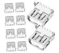 OFFIGAM Conector USB Hembra 90 Grados Usb-a 2.0 Borde Enrollado y Cubierta Trasera Protectora, 100 Piezas para Reparación y Reemplazo en Equipos Electrónicos y Grabación de Estudio