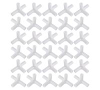 OFFIGAM Conectores de Plástico Blanco Estabilidad Mejorada para Armario de Tela, 4 Vías, Tamaño 6.30x3.70x3.70cm, Paquete de 30 Piezas para Dormitorio o Ambientes Provisionales