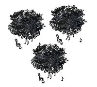 OFFIGAM Confeti de Papel en Forma de Notas Musicales Negro 3 Paquetes de 50g para Decoración de Cumpleaños Bautizo y Graduación Adorno Ligero para Mesa y Fiestas Divertidas