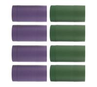 OFFIGAM Contenedores de Desodorante Recargables Giratorios 40g, Tubos Plásticos Reutilizables 8 Unidades (4 Morados y 4 Verdes) para Barras Sólidas en Viajes y Uso Diario