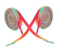 OFFIGAM Cordones Encerados de Patines de Hockey Arcoíris Degradados, Planos de Poliéster Impermeables, 213 Cm, para Patinaje sobre Hielo y Ruedas, Accesorios Deportivos para Usuarios