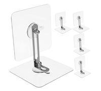 OFFIGAM Correas Antivuelco de Acrílico y Acero Inoxidable de Anclajes de Pared 5 Juegos Instalación sin Taladros para Muebles y Armarios Seguridad para Bebés