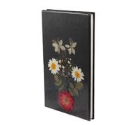 OFFIGAM Cuaderno Diario Negro Flores Secas, Papel para Hacer Dibujos y Bocetos, Diseño Creativo y Sencillo Adecuado para Oficina y Escuela