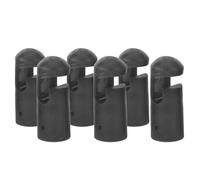 OFFIGAM Cubiertas de Plástico Negras para Postes de Trampolín, Juego de 6 Piezas Aplicables, Repuesto Resistente para Camas Elásticas, Accesorio de Seguridad para Uso en Hogares, Parques