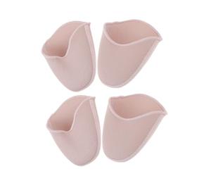 OFFIGAM Cubiertas Dedos del Pie para Punta y Tacones Altos, Malla Transpirable, Diseño Doble Capa, 2 Pares, Beige, para Mujer y Niña