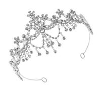 OFFIGAM de Cristal para Novias Tocado Nupcial Plata con Diseño Elegante para Boda y Fiestas para Princesas y Detalles de Bodas