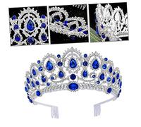 OFFIGAM De Novia Cristal y Gemas De Imitación Tocado Creativo Para Boda De Cristal Novia Princesa Su Ceremonia De Boda