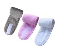OFFIGAM Diadema Cabello 3 Piezas Tamaño 60x8.5 Cm Tela Poliéster Transpirable Ajustable para Spa Mujer Cuidado Facial Maquillaje y Ejercicio Colores