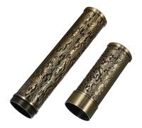 OFFIGAM Estuche Metálico Porta Cigarros de Viaje Individual, Tubo Humidor Hermético de Metal Color Bronce para Almacenamiento y Protección de Cigarros en Exteriores