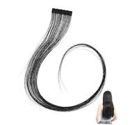 OFFIGAM Extensiones De Cabello Humano Adhesivas De Virgen Para Mujeres Aumenta Volumen Daños Cabello Negro