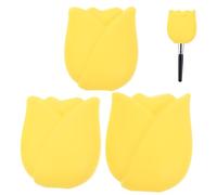 OFFIGAM Fundas Protectoras para Brochas De Maquillaje 3 Piezas Silicona Reutilizables Tamaño Pequeño para Viaje y Uso Diario Color Rosa Guía Almacenamiento Portátil