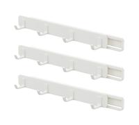 OFFIGAM Ganchos Deslizantes Retráctiles para Armario 3 Piezas, Gancho para Perchero Extensible de 4 Garras, Soporte Organizador Multiusos para Cocina, Baño y Lavandería