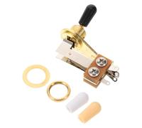 OFFIGAM Interruptor de Guitarra Eléctrica de 3 Vías en Forma de L Tapa de Perilla de Plástico Dorado, Operación Estable y Configuración Versátil para Estudio y Escenario