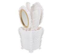 OFFIGAM Juego de 5 Cepillos y Peines Cabello de Peluquería con Soporte de Almacenamiento Cerdas Masajeadoras Indoloras Kit para Cuidado y Peinado en Escritorio y Tocador