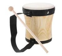 OFFIGAM Juego de Bongó Infantil Negro, Instrumento de Percusión Educativo para Niños, Bongo de Mano Compacto y Ligero, Juguete Musical Educativo para Iniciación Musical y Actividades