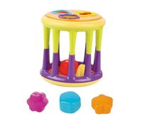 OFFIGAM Juguete Geométrico Torre Para Bebés De Bloques Plásticos Coloridos Con Sonajero Seguro y Esquinas Suaves Para Motricidad y Desarrollo Auditivo