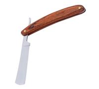 OFFIGAM Maquinilla Afeitar Clásica Inoxidable con Mango de Madera Afeitadora Profesional para Barbería y Hogar