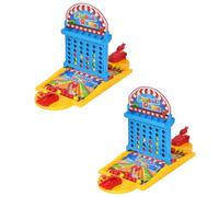 OFFIGAM Mini de Baloncesto de Mesa Disparador de Pelotas con Cuatro Raya de Habilidad Divertido y Compacto para Amigos Estilo y Color Aleatorio Color Aleatorio Color Aleatorio