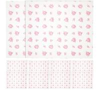OFFIGAM Papel para Envolver Sándwiches y Hamburguesas Antigrasa Diseño de Rosas, 50 Hojas de Papel Seguro y Resistente para Alimentos y Forros de Cestas