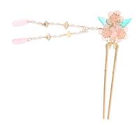 OFFIGAM Pasador Pelo De Mujer Antiguo Borla Larga, Horquilla Para Moño Chino Hanfu, Palillo Para Cabello Largo, Accesorio Rosa Para Bodas y Fiestas Tradicionales