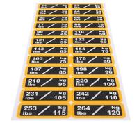 OFFIGAM Pegatina Adhesiva de Peso para Gimnasio, Etiqueta de Clasificación Multiusos, Compatible Equipos de Ejercicio, Resistente y Fácil de Aplicar para Entrenamiento Fitness