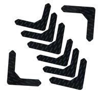 OFFIGAM Pegatinas Antideslizantes para Alfombras U 123x123 Mm Reutilizables Lavables Color Negro Diseño en U para Esquinas Hogar y Exterior Pack 12 Unidades