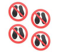 OFFIGAM Pegatinas de Advertencia de Seguridad Prohibido 4 Piezas, Calcomanías Adhesivas Resistentes para Interior y Exterior, Color Brillante para Superficies Lisas, Señal de Precaución