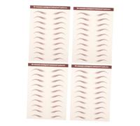 OFFIGAM Pegatinas Para Cejas Postizas Resistentes Al Agua 4 Láminas 3d Realistas Marrón Mujer Maquillaje Diario Adhesivo Transferencia Temporal
