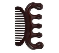 OFFIGAM Peine de Madera de Sándalo con Dientes Anchos y Masajeador Ergonómico para Cabeza y Cuello Herramienta Cuidado Capilar y Eliminación de Caspa para Mujeres y Hombres