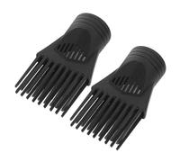 OFFIGAM Peine Secador de Pelo 2 Piezas Negro Boquilla Concentradora para Moldear y Secar Cabello Adecuado para Uso en Salones Casa 5.1x1.9 Pulgadas
